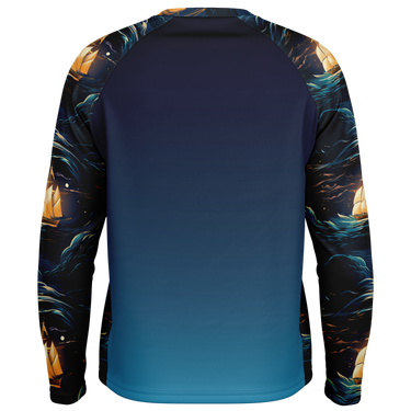 Chokefish™ Long Sleeve Every Day All Weather Trees&Boats Shirt Men's-014